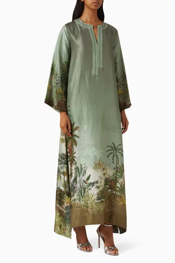 Palm-print Kaftan