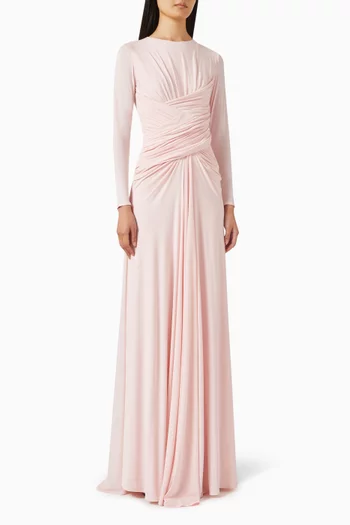 Guri Draped Maxi Dress in Jersey