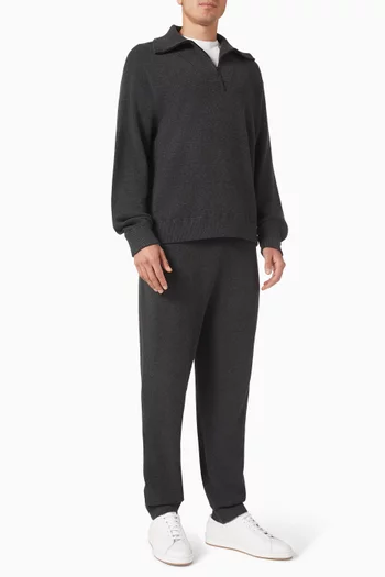 Drawstring Sweatpants in Wool Bilen