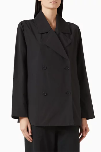 Short Trench Coat in Cotton-nylon