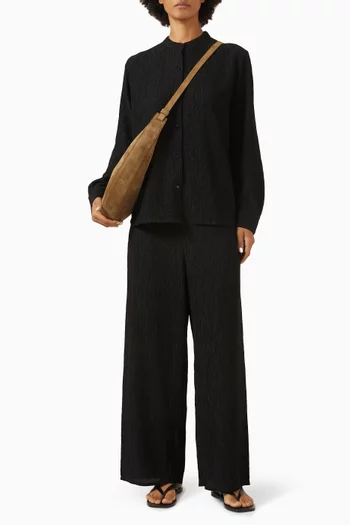 Mandarin-collar Shirt