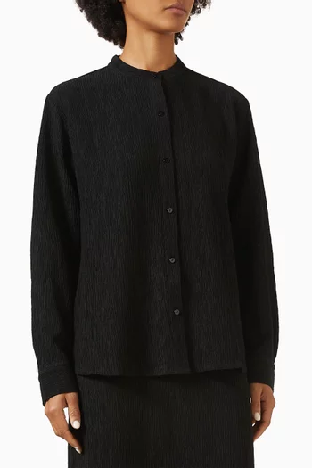 Mandarin-collar Shirt