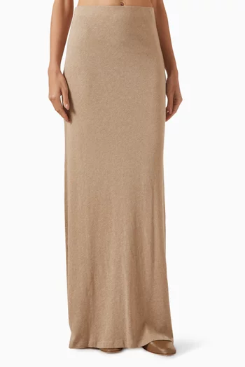 Bias Maxi Skirt in Cashmere