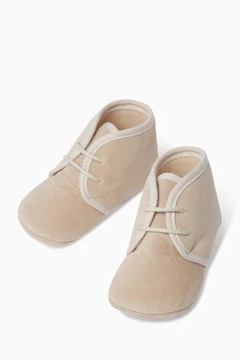 Newborn Boots in Velvet Fabric