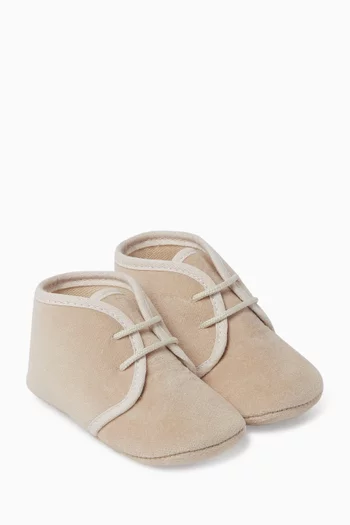 Newborn Boots in Velvet Fabric