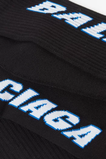Tilted Typo Socks in Cotton Blend