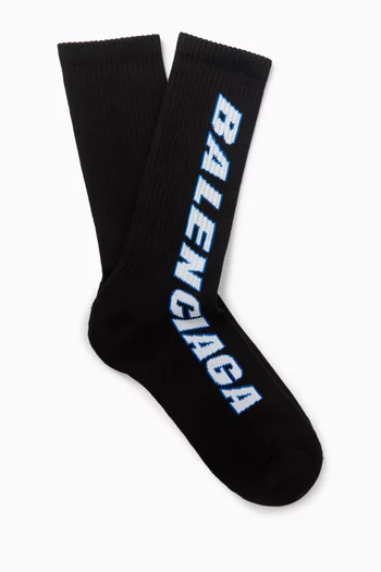 Tilted Typo Socks in Cotton Blend