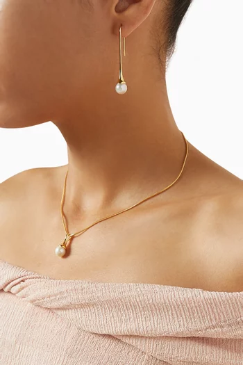 Lumora Drop Earrings in 18kt Gold-plated Sterling Silver