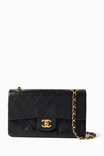 Small Classic Double Flap Bag in Lambskin Leather