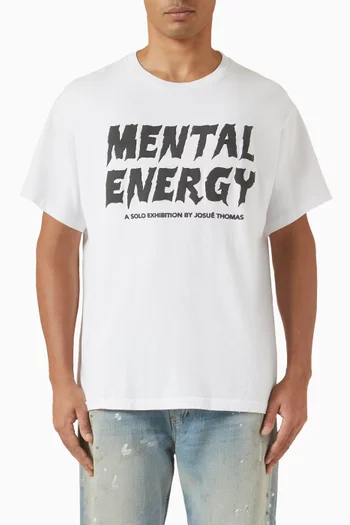 تي شيرت بعبارة Mental Energy قطن