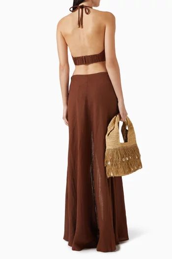 Ibiza Halter Top in Linen-blend