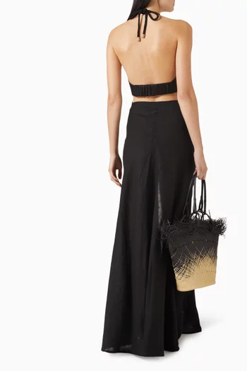 Ibiza Halter Top in Linen-blend