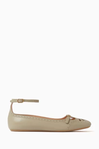 Misty Ballerina Flats in Lambskin