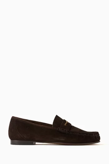 Logo Loafers in Suede