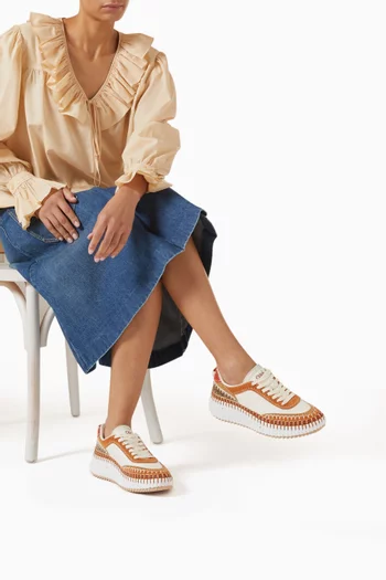 سنيكرز ناما أسفل الكاحل جلد