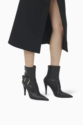 Heron Buckle Boots in Leather