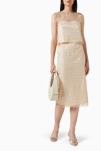 Casey Sequin-embellished Maxi Skirt