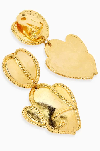 1980s Vintage Stylised Fish Clip-on Earrings