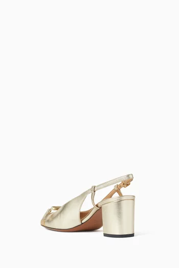Valet Du Roi 60 Slingback Ballerina Pumps in Metallic Leather