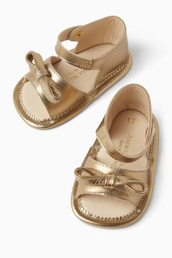 Kay Bow Sandals in Leather