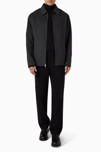 سترة بسحّاب قصير كشمير