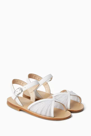 صندل كاتي قماش شبكي مزين بغليتر