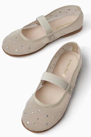 Barbara Rhinestone Sandals in Mesh