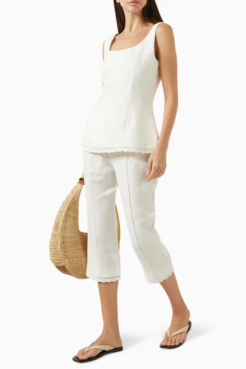 Effi Capri Pants in Linen