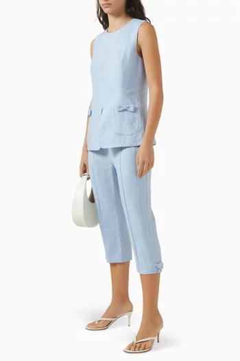 Harper Capri Pants in Linen