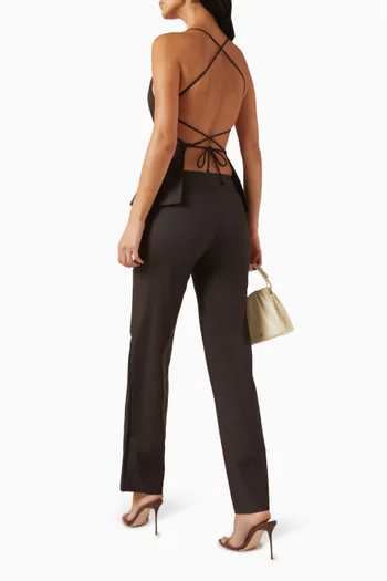 Ingrid Tie Top in Suiting Fabric