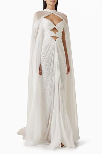 Celestina Cape in Silk Mousseline