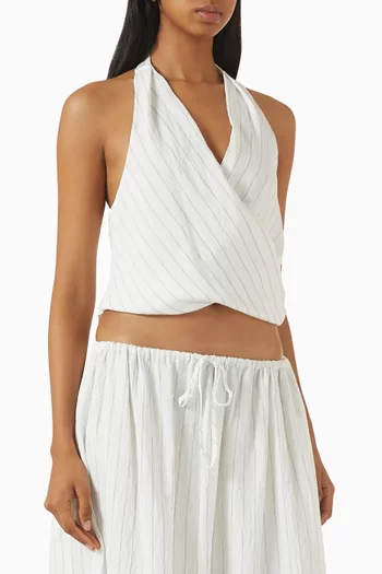 بلوزة ساسكي برباط حول الرقبة