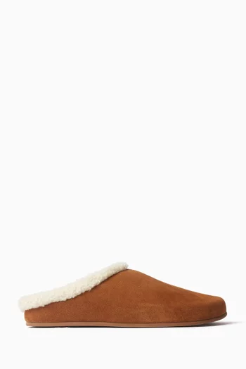 Clog in Shearling & Suede