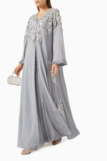 Dessica Embellished Cape Maxi Dres