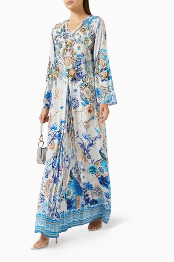 Peacock Embellished Kaftan
