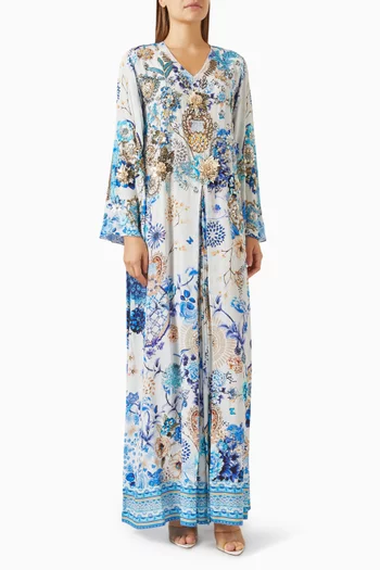 Peacock Embellished Kaftan