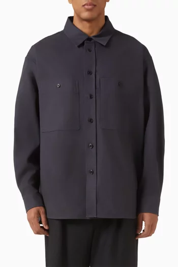Utility Overshirt  in Cotton Twill