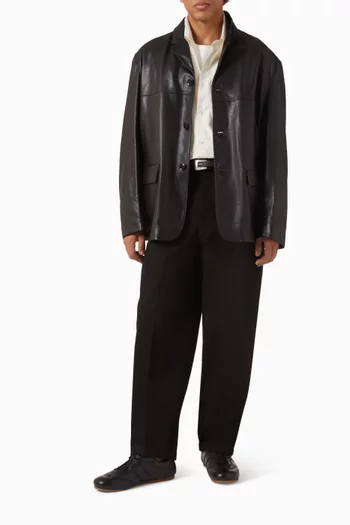 Single-breasted Jacket in Leather