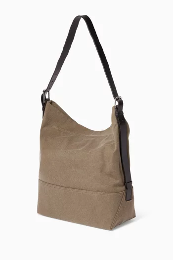 Belted Tote Bag in Canvas