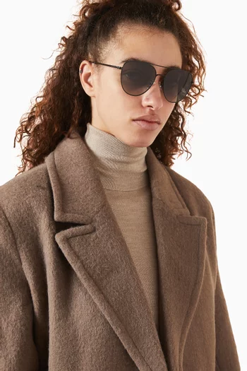 نظارة شمسية بإطار أفياتور معدن