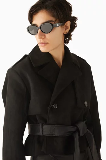 نظارة شمسية بإطار غير منتظم أسيتات