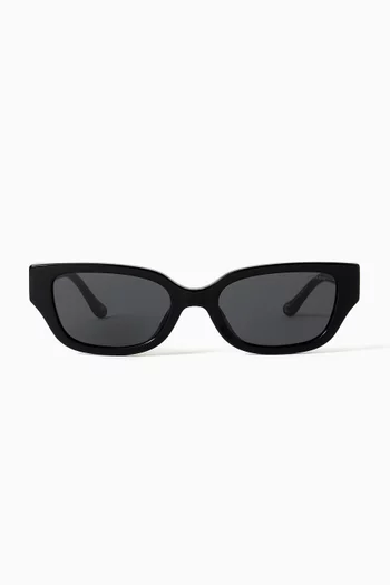Rectangle Charm Sunglasses in Acetate