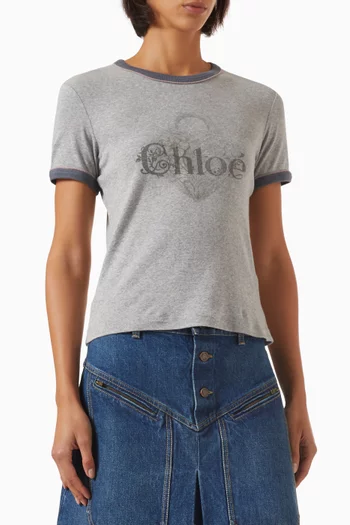 Logo-print T-shirt in Cotton