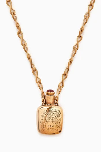 The Elixir Pendant Necklace in Gold-tone Brass