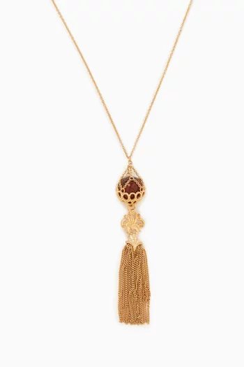 The Eternity Pendant Necklace in Gold-tone Brass