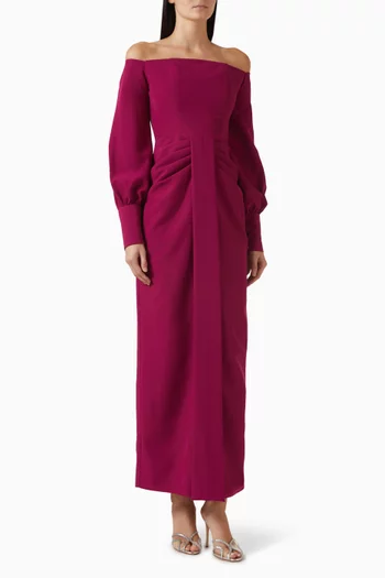 Off-shoulder Maxi Dress