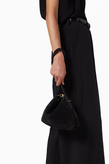 Bevel Wristlet Bag in Suede