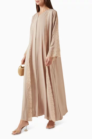 Laser Lace Embellished Abaya
