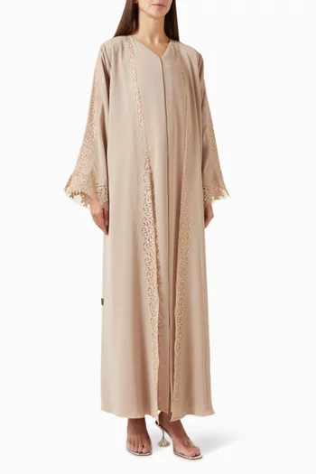 Laser Lace Embellished Abaya