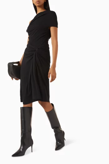 Ida Twist-front Skirt in Modal Blend